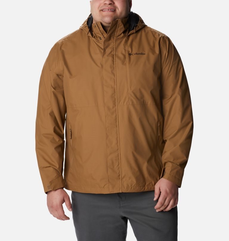 Men\'s Columbia Cloud Crest Rain Jackets Brown | Plus Size CA-A0543